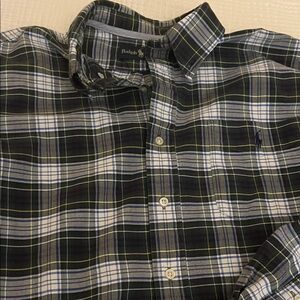 Ralph Lauren blue label plaid button down shirt large